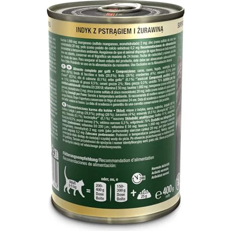 LEONARDO Katzen Nassfutter Superior Selection Truthahn mit Forelle & Cranberries, 6x400g Dose, getreidefrei, ohne Zucker, für ausgewachsene Katzen, Made in Germany – Bild 3