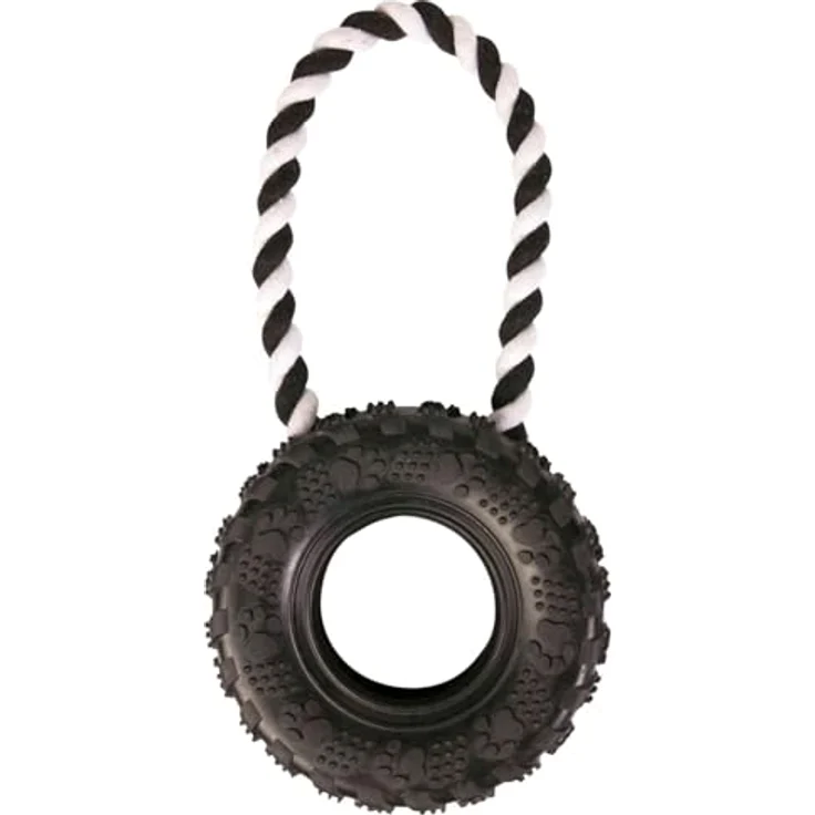 Trixie Reifen am Seil, Naturgummi ø 15 cm 31 cm – Bild 2