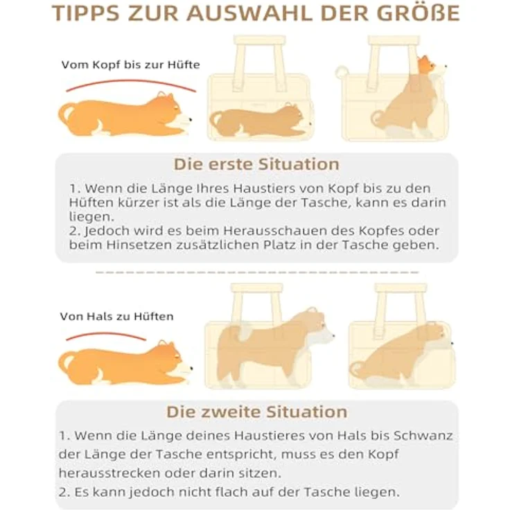 ONECUTE Hundetrage Soft Sided für kleine Hunde, Kaninchen und Katzen, faltbar mit großen Taschen, atmungsaktiv, grau (43 * 19 * 31 cm) – Bild 3