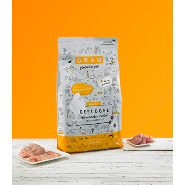 GRAU Trockenfutter für Hunde – Geflügel, 1 x 3 kg, getreidefrei, für sensible, erwachsene Hunde, glutenfrei – Bild 2