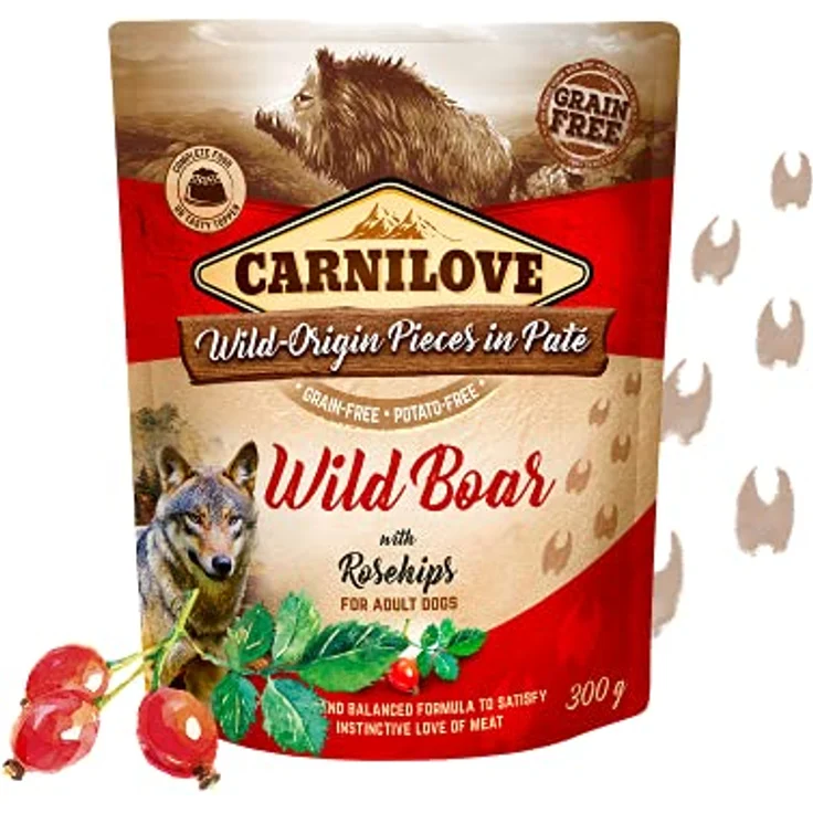 CARNILOVE Wild Boar with Rosehip, 300 g Nassfutter für ausgewachsene Hunde, kartoffel- und getreidefrei, Alleinfuttermittel mit niedrigem Fettgehalt – Bild 2