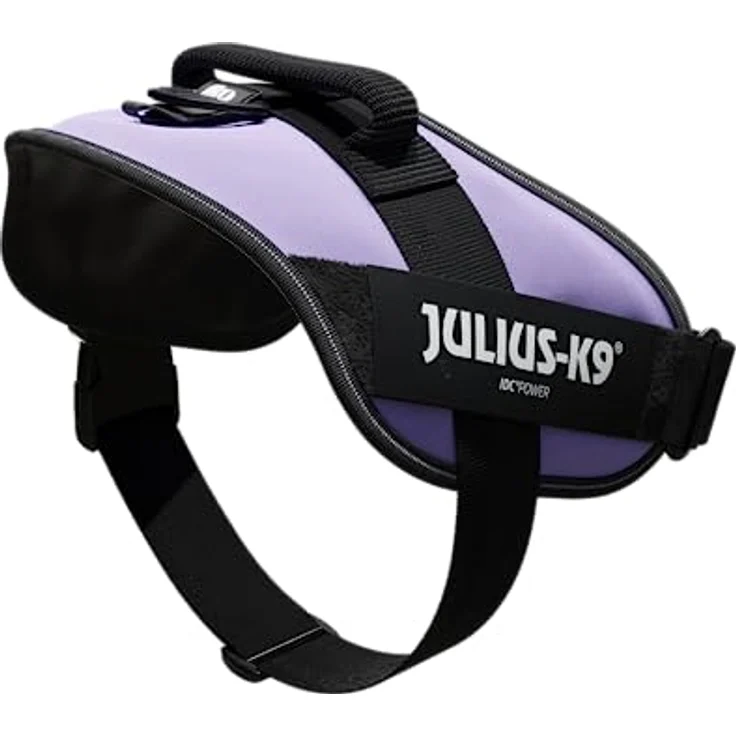 JULIUS K-9 IDC Powergeschirr, Größe XL (Brustumfang 71-96 cm), Lila, mit austauschbaren Klettaufschriften und robustem Design für optimale Kontrolle – Bild 1