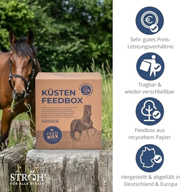 STRÖH Amino Power Pferd (4,5 kg), getreidefreies Ergänzungsfutter mit essenziellen Aminosäuren und Spirulina, Muskelaufbau für Sport- und Jungpferde, nachhaltige Verpackung – Bild 5