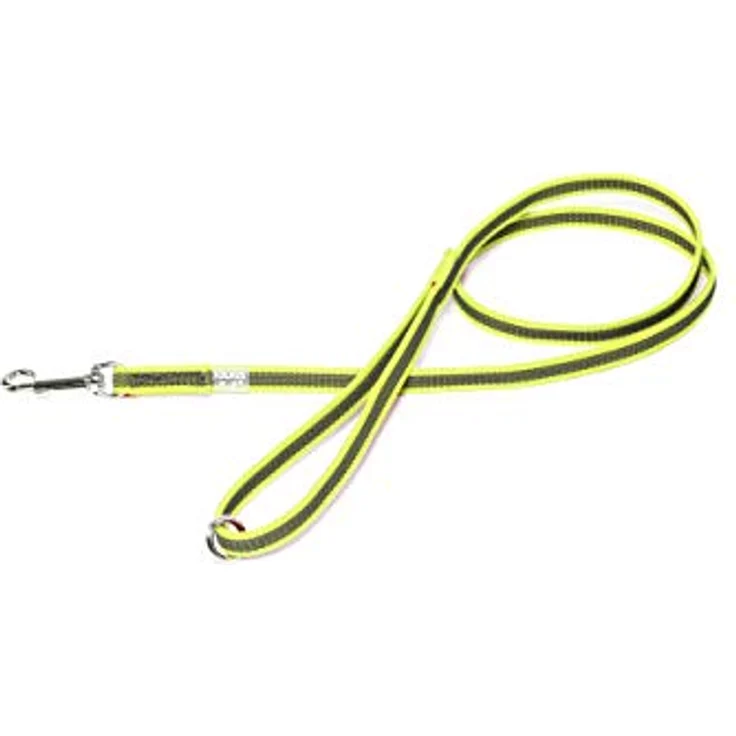 JULIUS K-9 IDC Color & Gray gumierte Leine, 14 mm x 1,2 m mit Schlaufe und O-Ring, stark und widerstandsfähig, Neon-Grau – Bild 3