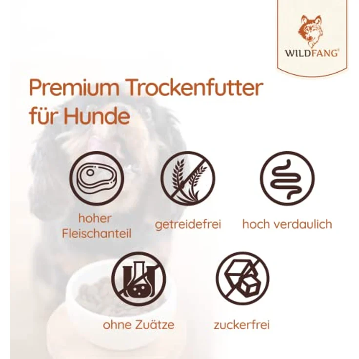 Wildfang® Hundefutter Premium Trockenfutter, getreidefrei, 50% Ente, 2x2 kg, mit Süßkartoffel und Orange – Bild 3