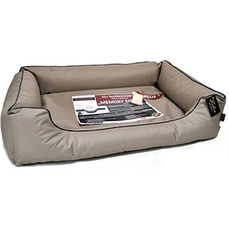 Ollesch Tierbett Lebon Hundebett Paula PLUS - Beige, Memory Effekt, Gelenk- und Wirbelsäulen-schonender Schlaf, 80 x 60 cm – Bild 2