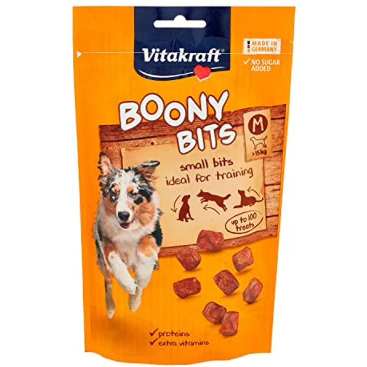 Vitakraft Boony Bits M, Hundesnacks, herzhaft fleischig und luftig, 120g – Bild 2