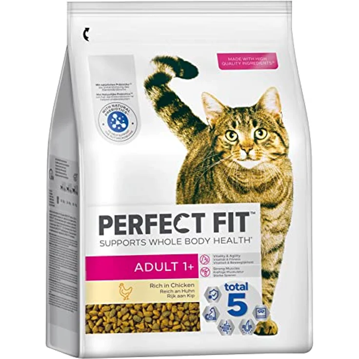 Perfect Fit Katze Beutel Adult 1+ mit Huhn, 2,8kg, für gesunde Haut & Fell, optimale Gewichtskontrolle, unterstützt die natürlichen Abwehrkräfte – Bild 1