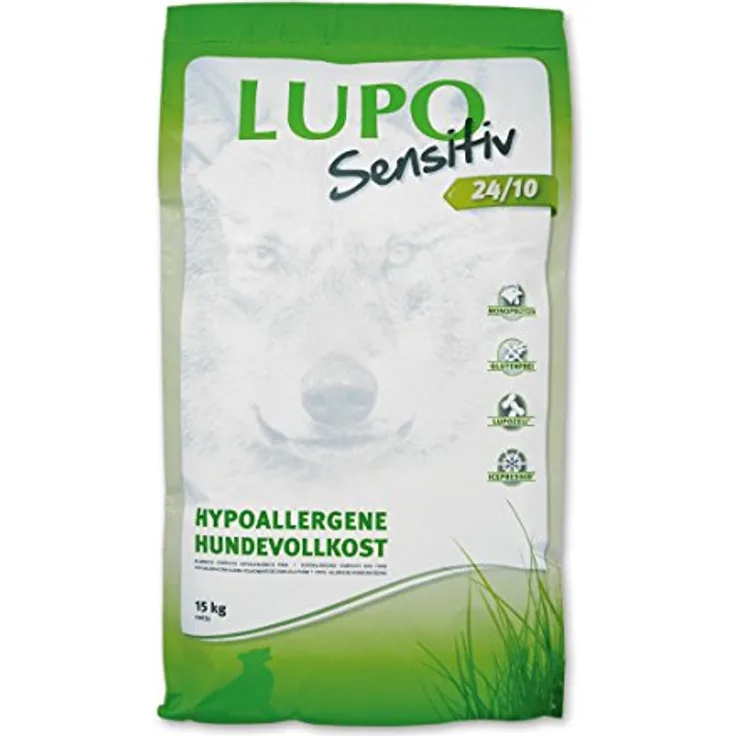 Luposan Sensitiv 24/10, Diätalleinfuttermittel für Hunde zur Minderung von Nährstoffunverträglichkeiten, 15kg