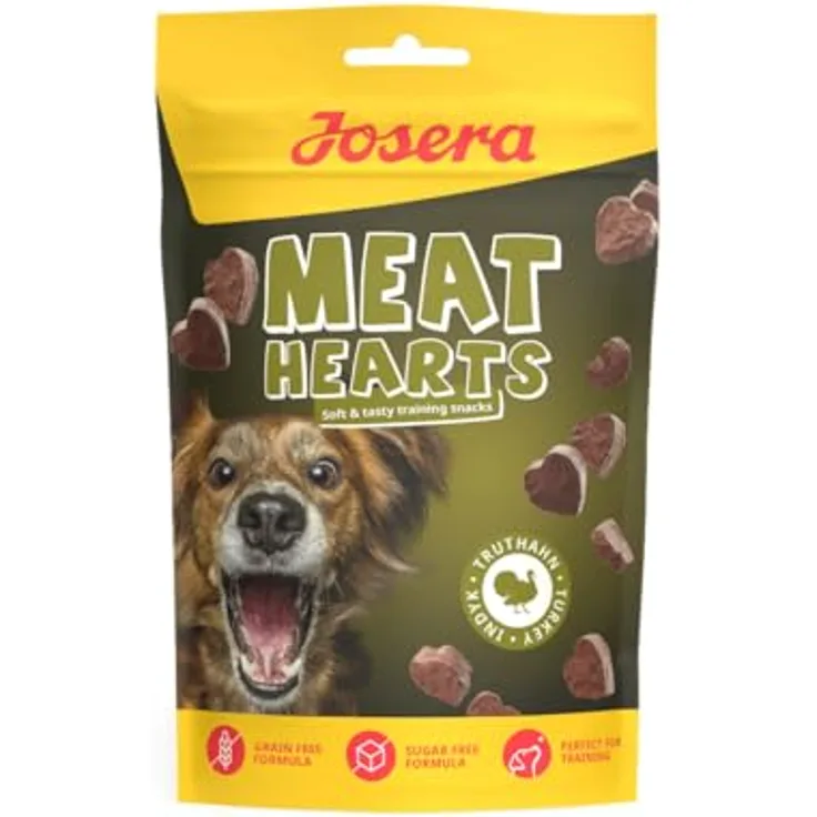 Josera Meat Hearts Turkey, weicher Hundesnack in Herzform, 70g