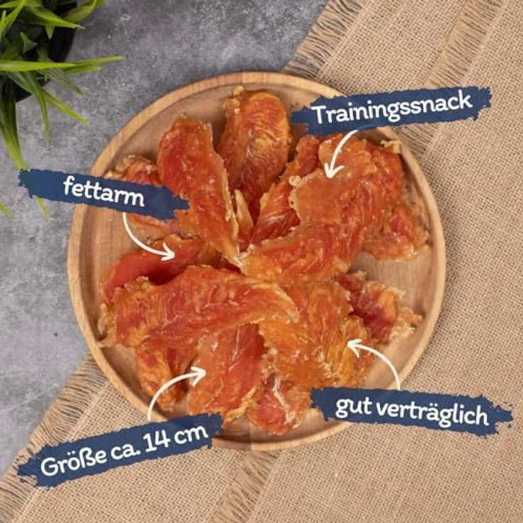 Lyra Pet® Hühnerbrust Soft 1 kg, proteinreicher Kausnack für Hunde, fettarm und gut verträglich, idealer Belohnungs- und Trainingssnack im wiederverschließbaren Beutel – Bild 2