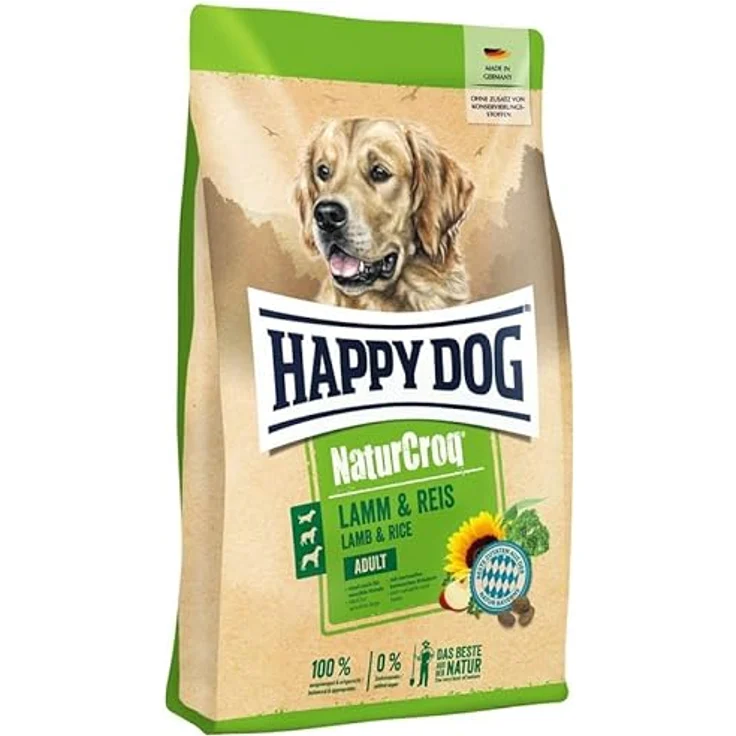 Happy Dog NaturCroq Lamm & Reis, Vollwert-Trockenfutter für Hunde, 11 kg – Bild 1