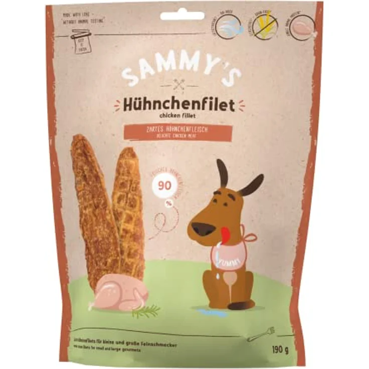 Bosch Sammy's Hühnchenfilet 190g, zarte Hundesnacks für kleine und große Feinschmecker – Bild 1
