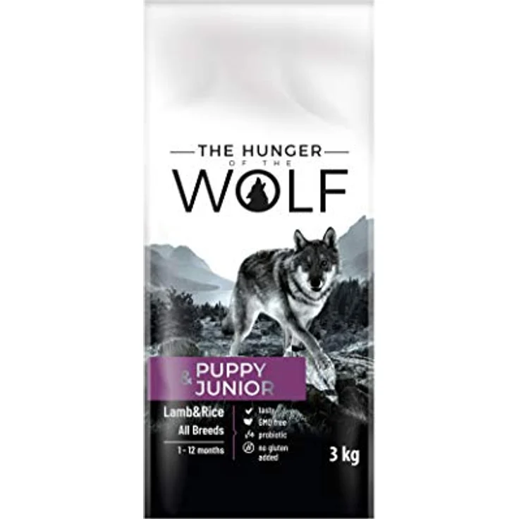 The Hunger of the Wolf Hundefutter für Welpen und Junghunde, Trockenfutter mit Lamm und Reis, hypoallergen, 3 kg – Bild 3