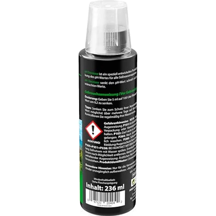 ARKA KH/pH Minus Aquarium 236 ml, pH- und Karbonathärte-Regulator für gesundes Süßwasser, optimiert Wasserwerte für empfindliche Arten – Bild 2
