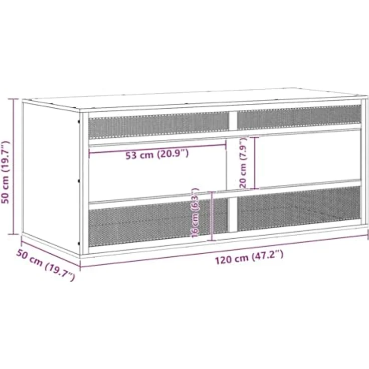 vidaXL Terrarium 120x50x50 cm, Holzwerkstoff mit Echtglas und Stahlnetz für optimale Luftzirkulation – Bild 3