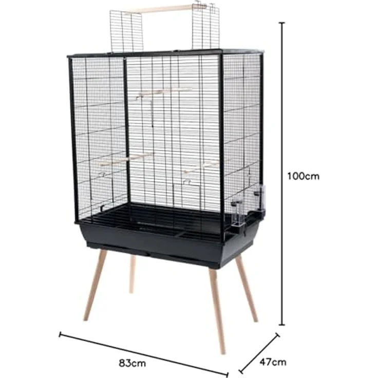 Zolux Neo Jili XL, Vogelkäfig + Voliere im skandinavischen Design, modern und stilvoll – Bild 2