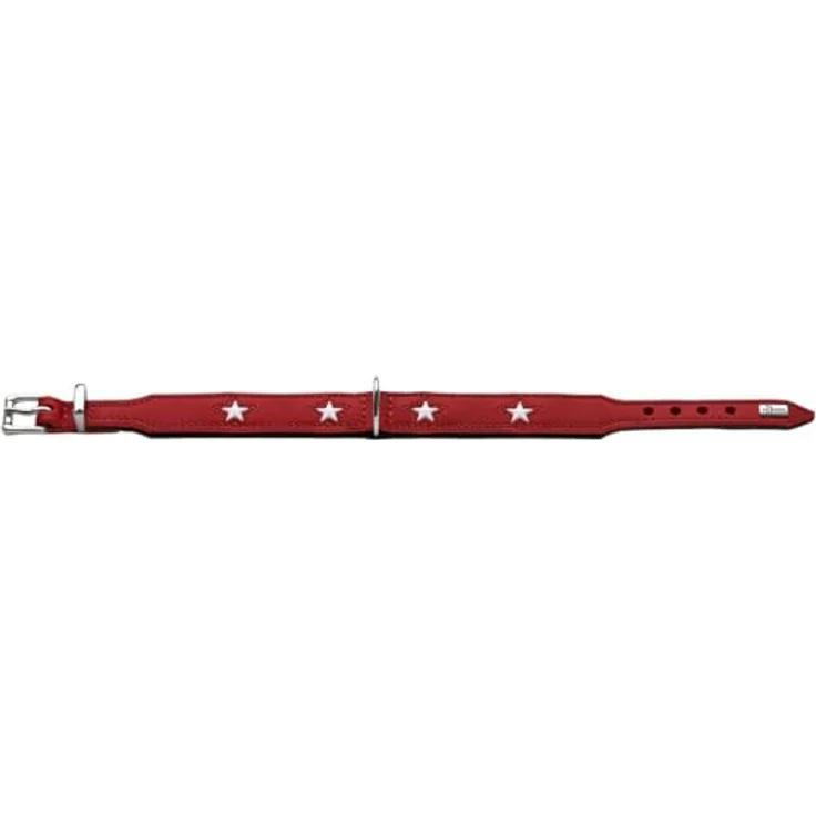 Hunter Hunde-Halsband Magic Star rot-schwarz M-L – Bild 2