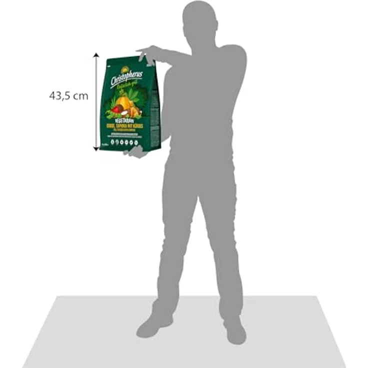 Christopherus Vegetarian - Hundefutter mit Erbse, Tapioka und Kürbis, 4kg - Schmackhafte, fleischfreie Vollnahrung für ausgewachsene Hunde, CO2-reduzierend – Bild 4