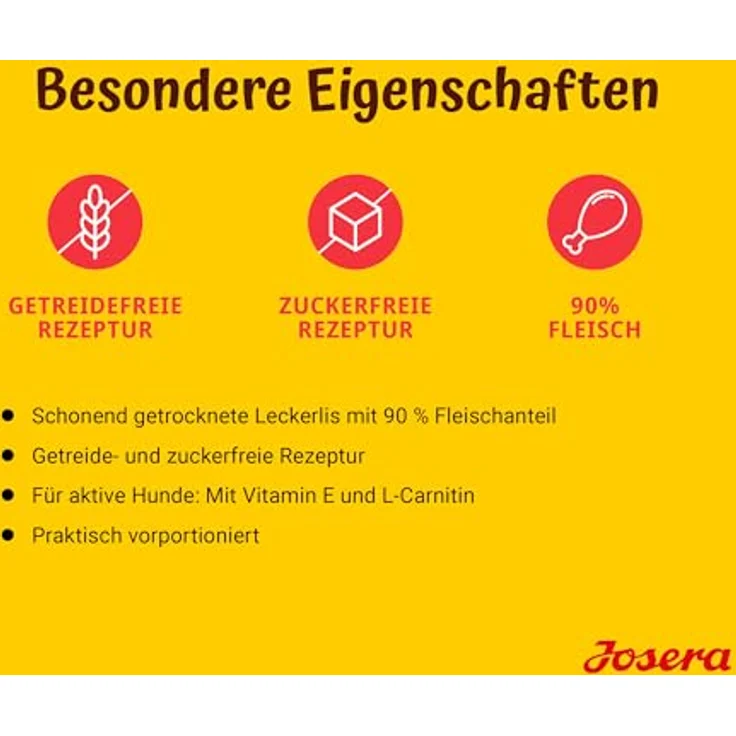 JOSERA Meat Chunks Beef, 8er Pack, 70 g Snacks mit 90% Rindfleischanteil, zucker- und getreidefrei, schonend getrocknet – Bild 5