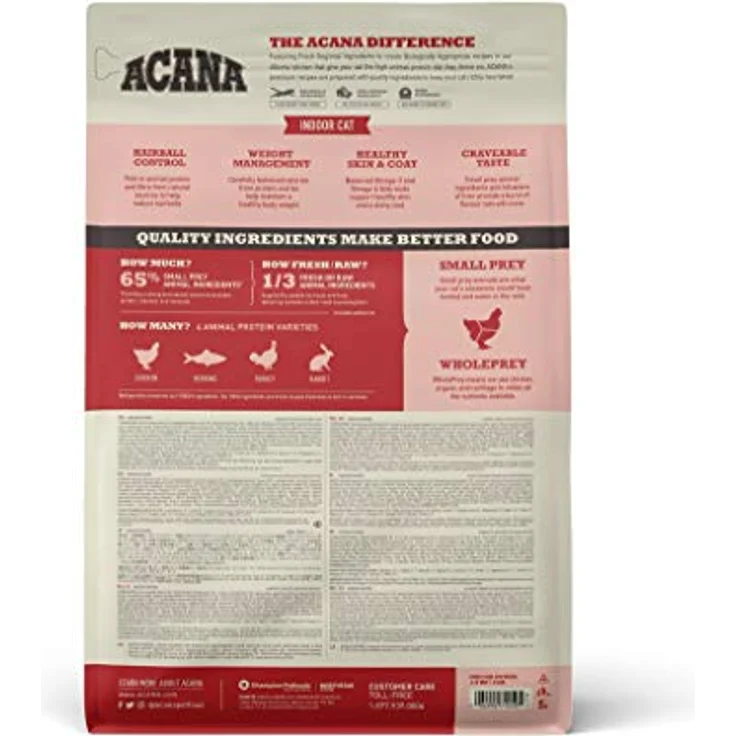 ACANA Cat Indoor Entrée, 1,8kg Trockenfutter für Katzen mit Huhn und Truthahn – Bild 3