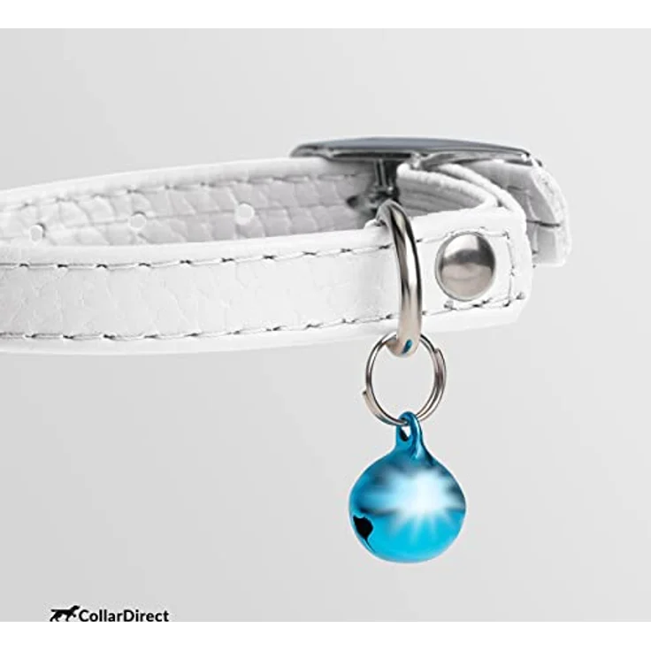 CollarDirect Leder-Katzenhalsband mit Abnehmbarer Glocke und Sicherheitsgummiband – Handgemacht, für kleine & große Katzen, verschiedene Farben verfügbar – Bild 3