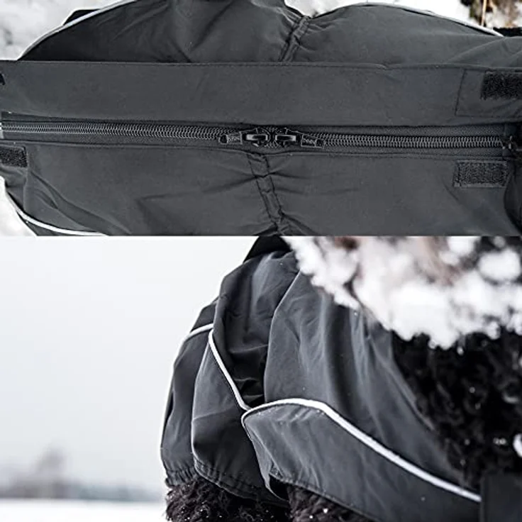 DogBite Hundemantel Winterjacke für den Hund - gefüttert, in versch. Größen - wasserdicht, atmungsaktiv, mit Reflexionsstreifen – Bild 4