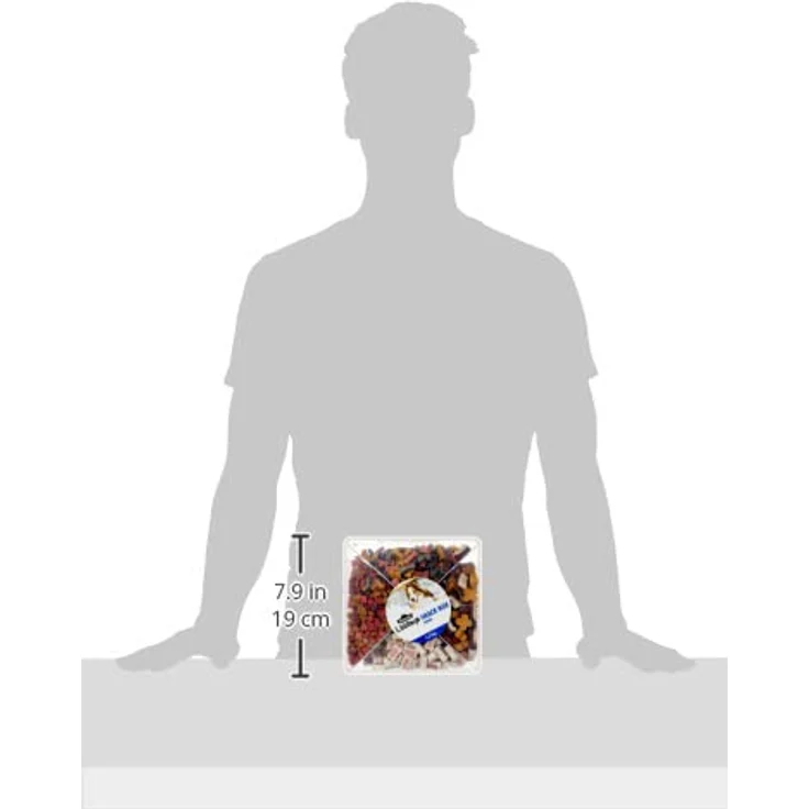 Dehner Lieblinge Hundesnack, Zuckerfreie Snackbox Jumbo mit 4 Sorten, 1.2 kg für ausgewachsene Hunde – Bild 3