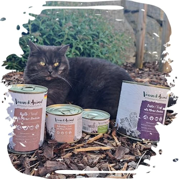 Venandi Premium Nassfutter für Katzen - Monoprotein Schwein, 6 x 800g, getreidefrei mit hohem Fleischanteil – Bild 4