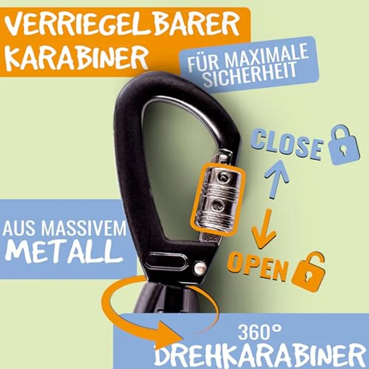 rootsnoot Hundeleine klassisch – stabile Führleine für Hunde ab 15 kg, 120 cm lang, 1,2 cm stark, reißfest und komfortabel – Bild 4