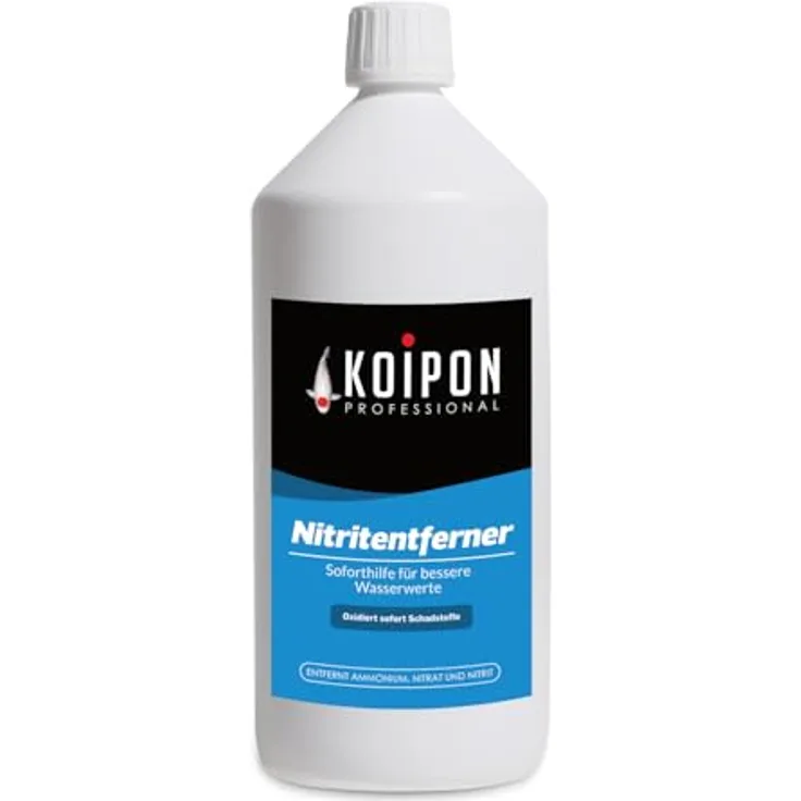 KOIPON Nitritentferner 1 L, Wasseraufbereitung gegen Ammonium, Nitrit & Nitrat für Teiche