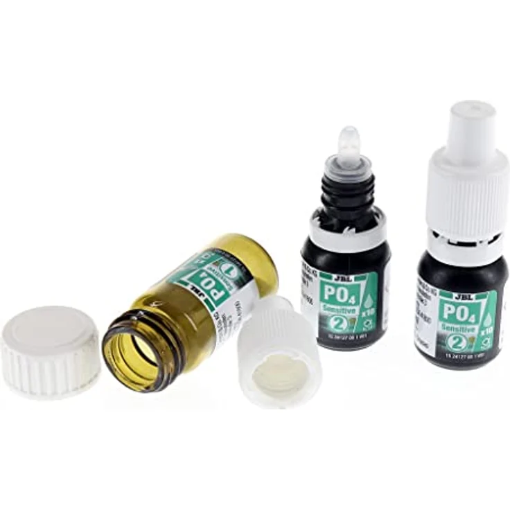 JBL ProAquaTest PO4, Wassertest-Set für Phosphatbestimmung in Süß-/Meerwasser-Aquarien und Teichen, inkl. Reagenzien und Glasküvetten – Bild 4