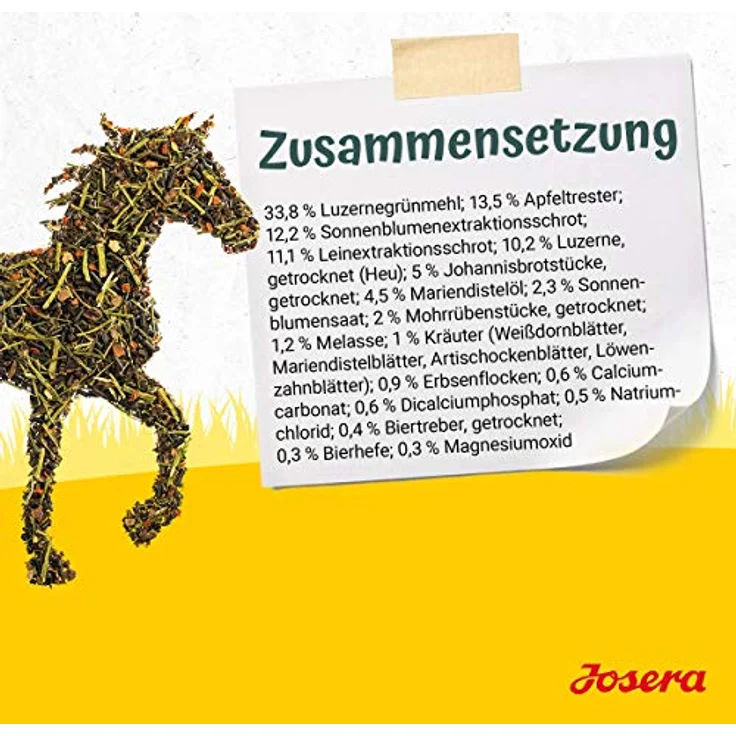 JOSERA Kraut & Rüben Struktur, 15 kg Premium Pferdefutter, getreidefreier Strukturmix, stärke- und zuckerreduziert, für verdauungsempfindliche Pferde – Bild 4