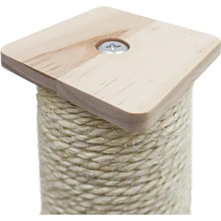 Eyepower 62cm Sisal Kratzsäule für Katzen mit stabiler Bambus Bodenplatte, kompakt und ideal für kleine Räume – Bild 9