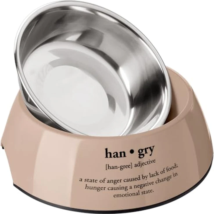 HUNTER Melamin-Napf Luton, rutschhemmend, Edelstahl-Einsatz, lebensmittelecht, beige, 350 ml – Bild 2