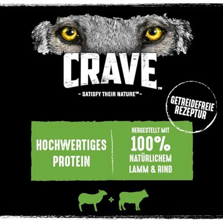 Crave Adult 6 x 400 g Hunde-Nassfutter, Lamm und Rind, proteinreich und ohne Zuckerzusatz – Bild 3