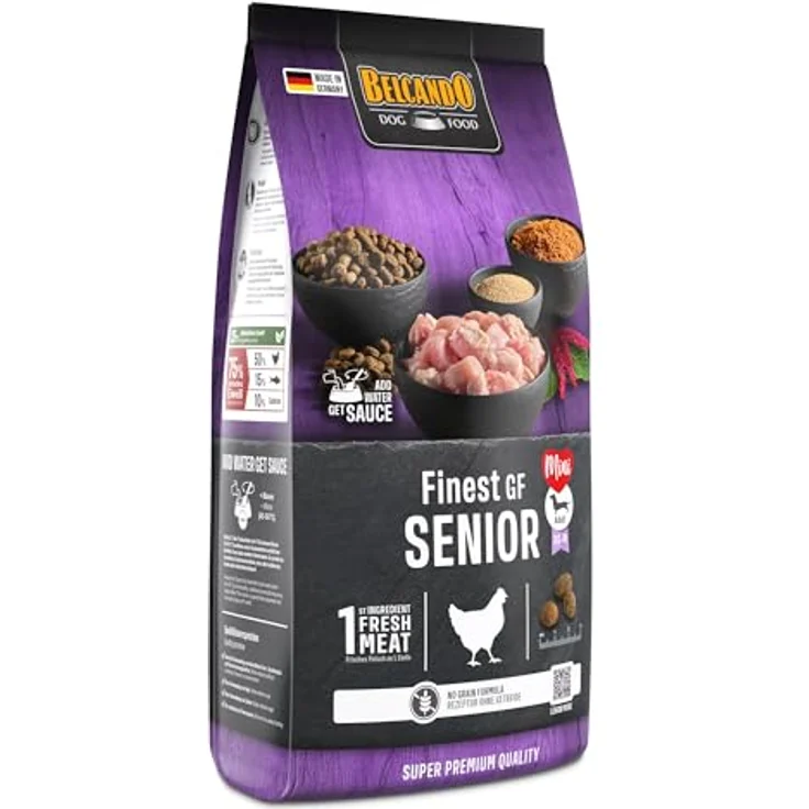 Belcando Finest GF Senior, getreidefreies Hundefutter für empfindliche ältere Hunde, 1 kg, Alleinfuttermittel mit 40% frischem Geflügel – Bild 2