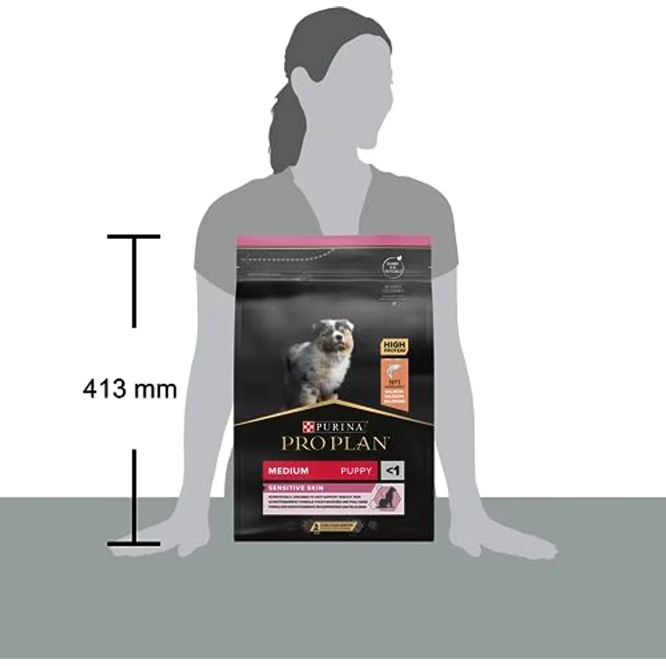 PURINA PRO PLAN Medium Puppy Sensitive Skin, Trockenfutter für Welpen mittelgroßer Rassen, 3 kg, weizenfrei, mit Lachs und Fischöl, unterstützt Haut und Fell – Bild 16
