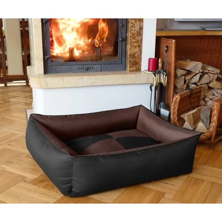 BedDog Hundebett MAX QUATTRO mit Rand, abnehmbarer Bezug, kariert – Bild 8
