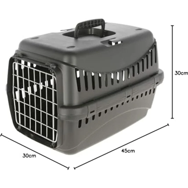 Kerbl 81332 Transportbox Expedion Eco Metalltüre 45x30x30cm, schwarz, 1 kg – Bild 3