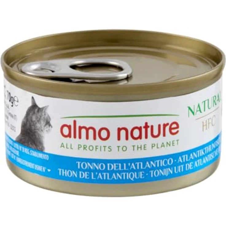 Almo Nature HFC Natural - Nassfutter für ausgewachsene Katzen - Atlantischer Thunfisch - Human Grade, Glutenfrei, Monoprotein - 6 x 70g – Bild 2