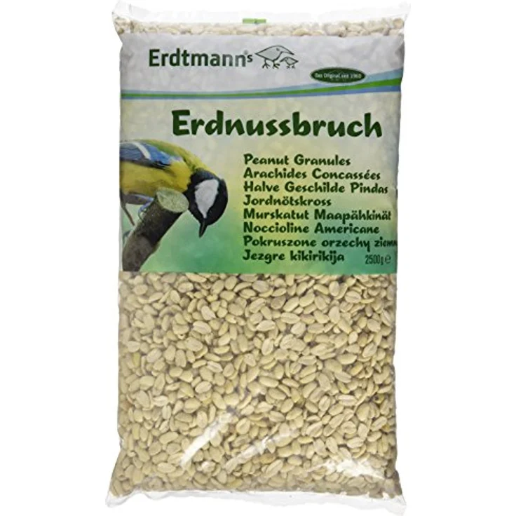 Erdtmann's Erdnussbruch, 2,5 kg, hochwertige Erdnüsse für Wildvögel und Eichhörnchen – Bild 1