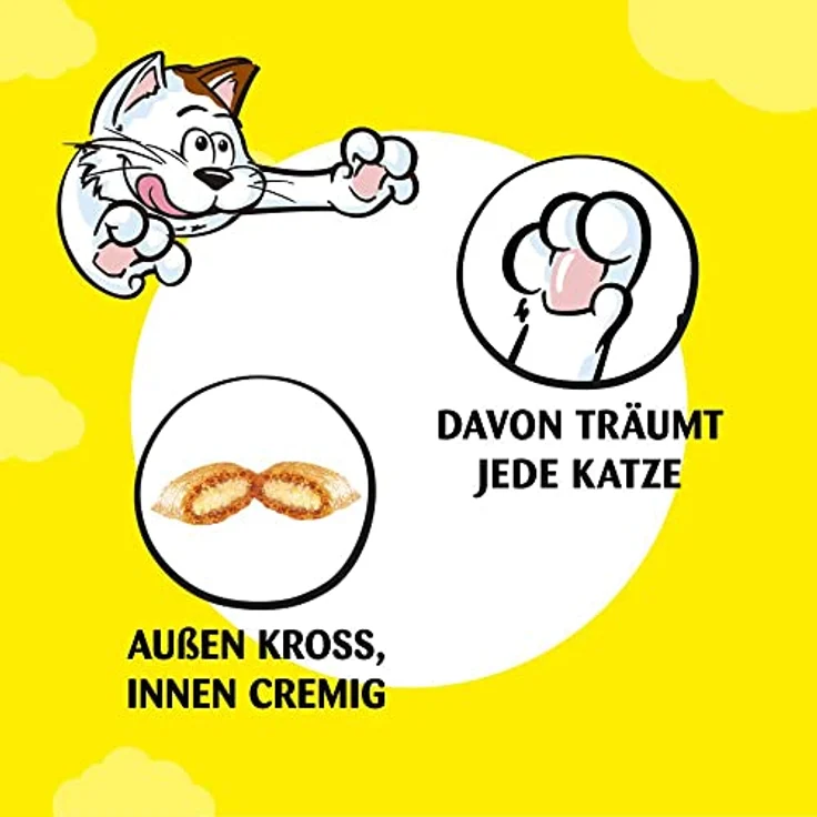 Dreamies Katzensnack Klassik Huhn, Sparpaket 6 x 60 g, knusprig und cremig-weich, mit Vitaminen, ohne künstliche Aromen – Bild 9