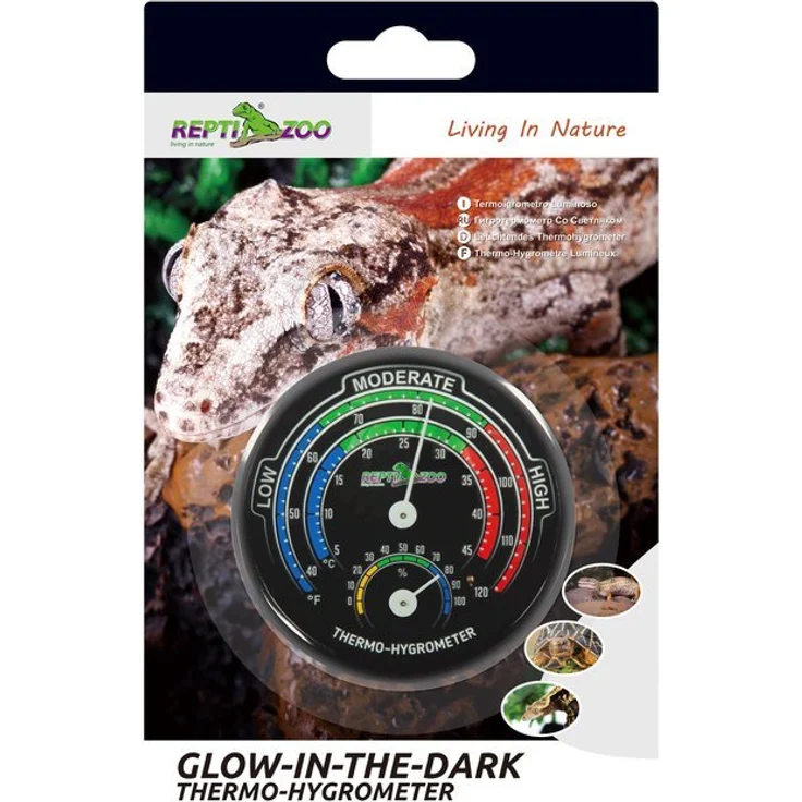 ReptiZoo Terrarium Thermo-/Hygrometer RHT04, leuchtet im Dunkeln