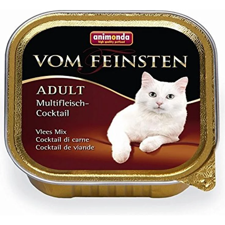 animonda vom Feinsten Adult Multi-Fleischcocktail, Katzen-Nassfutter ohne Farbstoffe, 32x100g, mit hochwertigem Geflügel für ausgewachsene Katzen – Bild 2