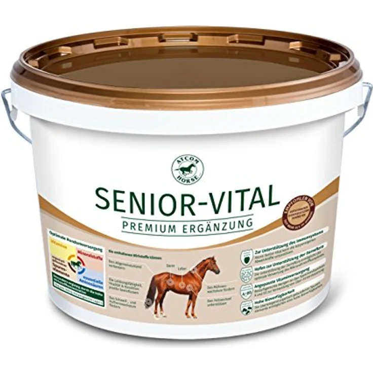 LEXA ATCOM Senior-VITAL, Pferdefutter für ältere Pferde, 5 kg Eimer