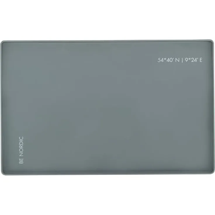 TRIXIE BE Nordic Napfunterlage, grau, Silikon mit erhöhtem Rand und rutschfestem Design, 48 × 30 cm