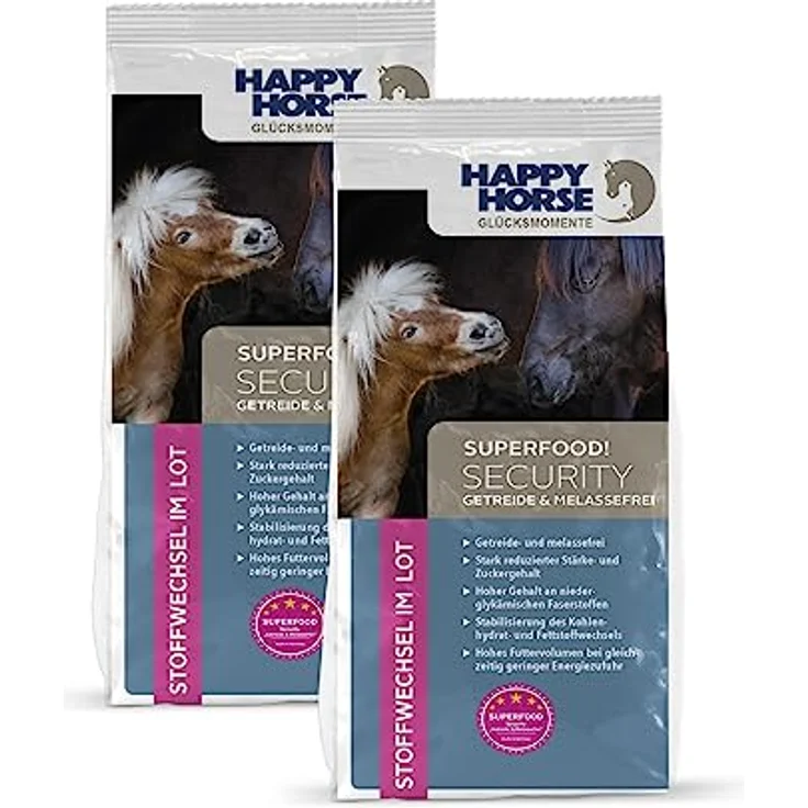 Happy Horse Superfood Security 2 x 14 kg, getreidefreies Pferdefutter mit hoher Vitalstoffdichte, immununterstützend und für erkrankte Pferde geeignet – Bild 1