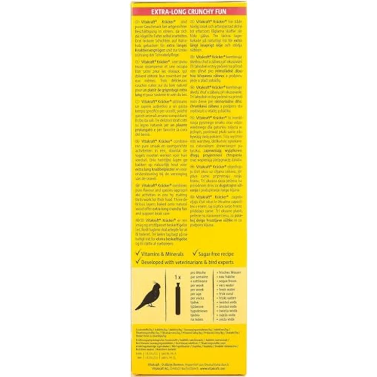 Vitakraft Kräcker für Großsittiche, Knabberstangen mit Mandel und Feige, zur Schnabelpflege, ohne Zuckerzusatz, 2er Pack – Bild 3