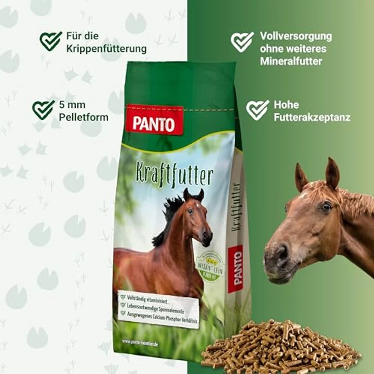 PANTO Formel A Pferdefutter 25 kg – Allroundpellet für Krippenfütterung, 5mm Pelletfutter mit wichtigen Vitaminen & Spurenelementen – Bild 2
